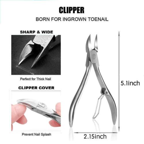 12Pcs Stainless Steel Ingrown Toenail File Lifter Nail Clipper Pedicure Tool Kit - Picture 6 of 10