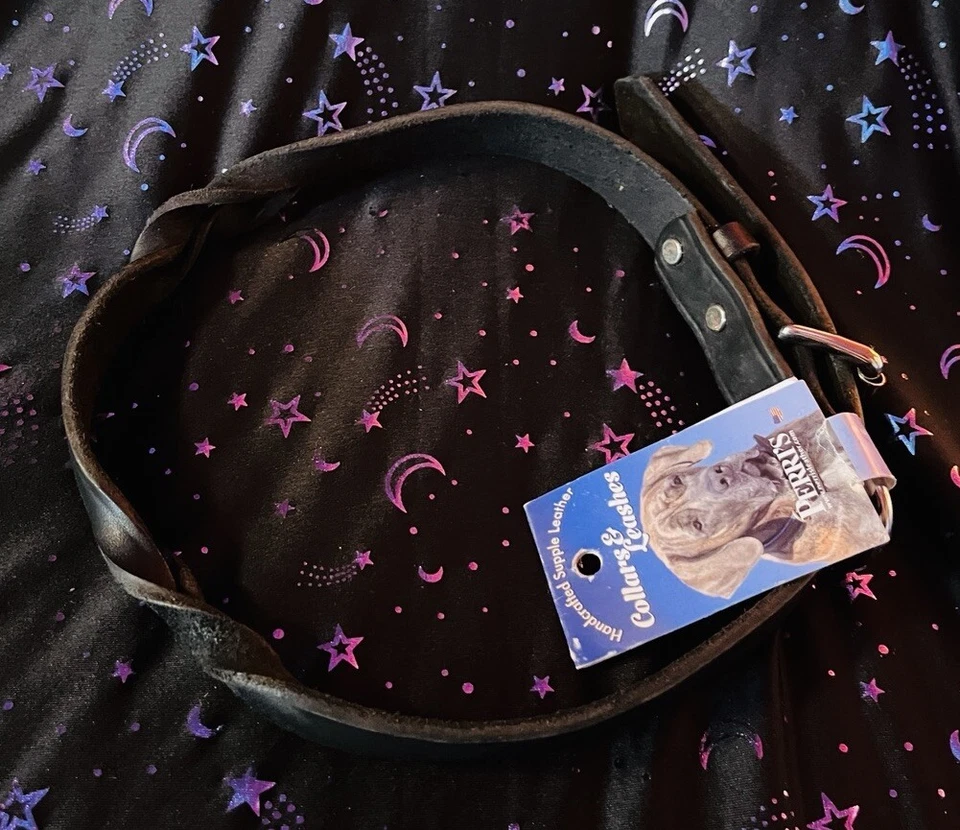 Perri's Twisted Leather Dog Collar XLG Black Twist Perris NWT 20-25” Necklace - Image 2 of 3