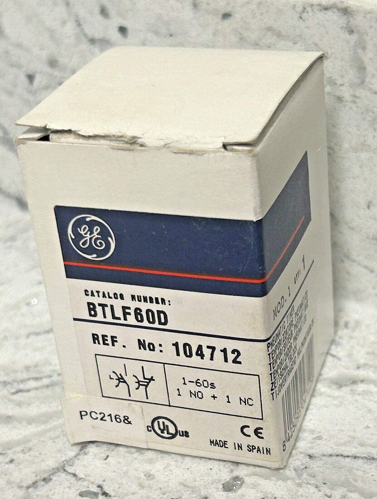 General Electric BTLF60D 1-60 Sec Off Delay Timer GE