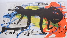 Joan Miró: Farblithographie Umschlag von Derriere Le Miroir No. 203, 1973