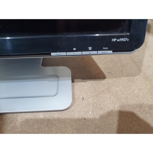 HP W1907V HSTND-2261-F LCD Color Monitor Black Silver 19" WideScreen Table Mount - Picture 10 of 22