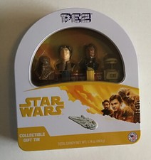 STAR WARS dispenser PEZ tin Han Chewbacca Lando L337 droid SOLO STORY Disney