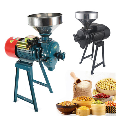 Electric Grinder Mill Grain Corn Wheat Feed/Flour Dry Cereal Machine with Funnel