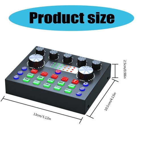 Voice Changer Microphone Sound Card Voice Changer For PC Streaming Smartphone - Photo 8/8