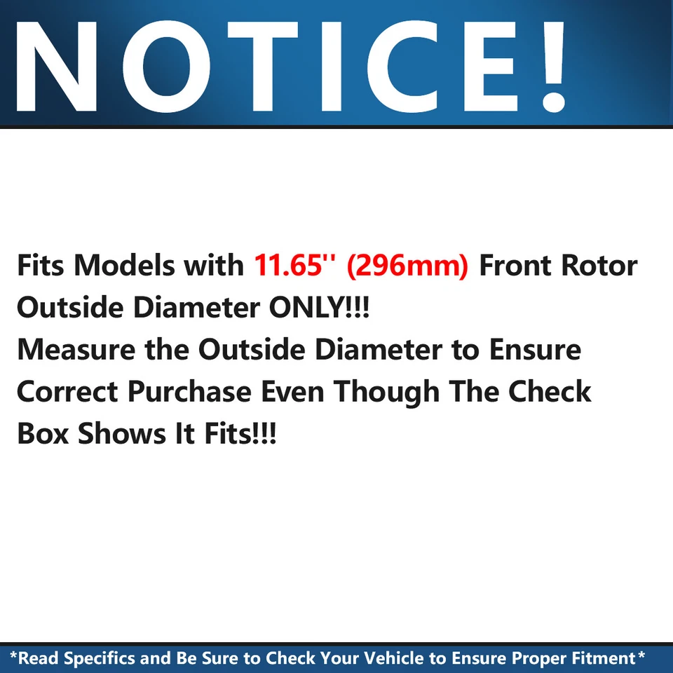 11.65'' Front & 11.06'' Rear Drilled Rotors Brake Pads for 2006-2018 Toyota Rav4 - Image 3 of 4