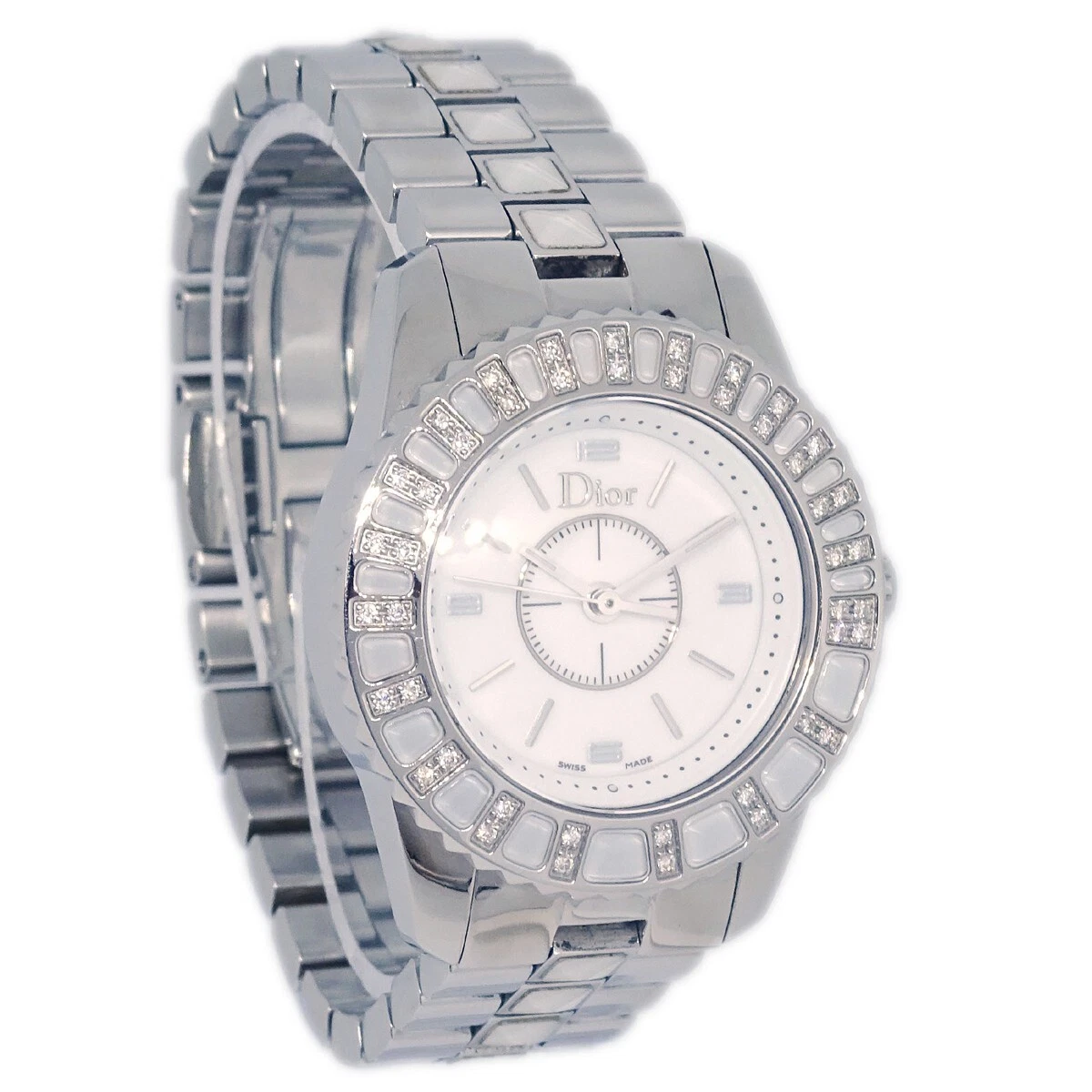 Montre Christian Dior CD112113 cristal quartz SS diamant 134318
