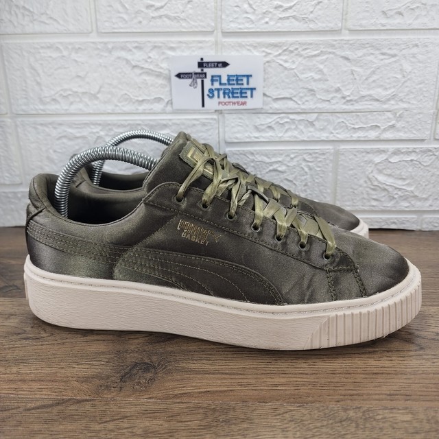 olive green platform pumas