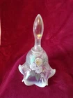 Fenton Iridescent Opalescent Ruffled Bell Champagne Romantic Handpainted 95th