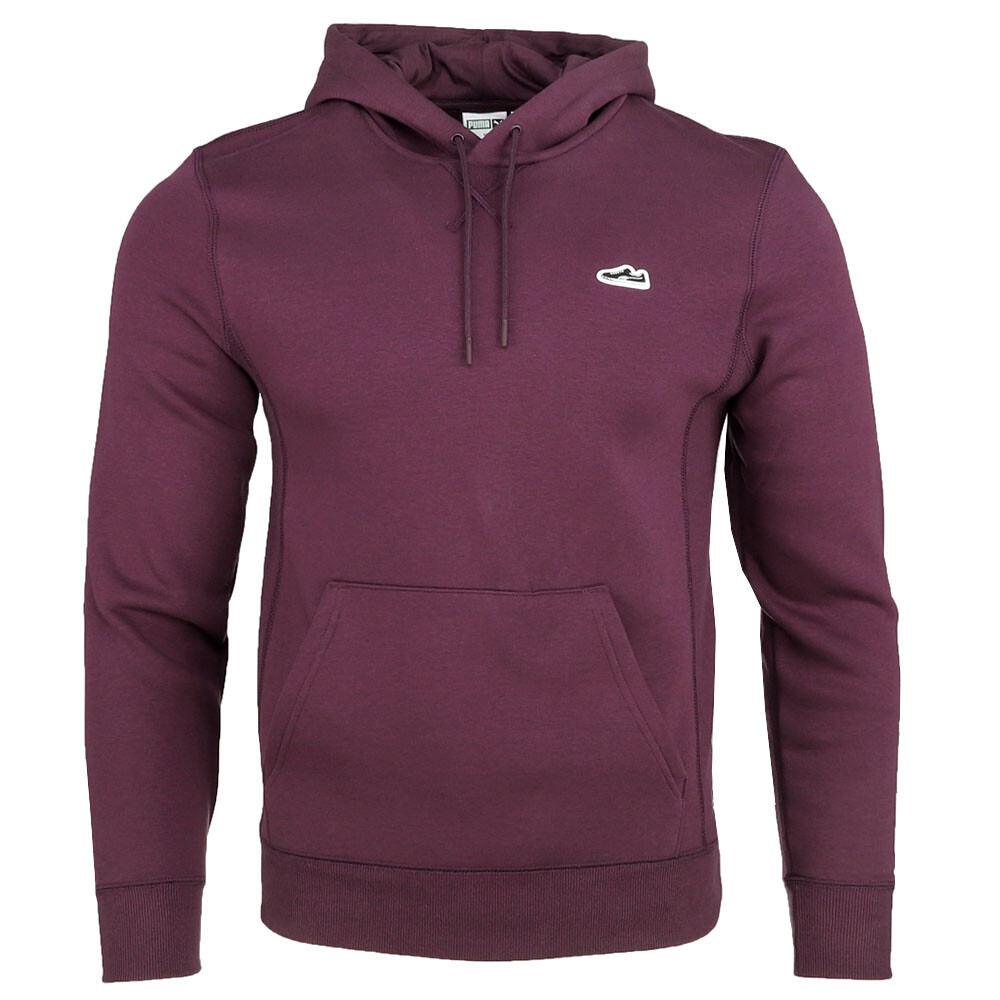 Мужская повседневная верхняя одежда из замши Puma с капюшоном фиолетового цвета 62598344