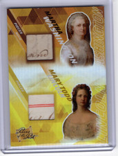 MARTHA WASHINGTON & MARY LINCOLN 2021 SUPER BREAK PIECES OF THE PAST DUAL RELIC
