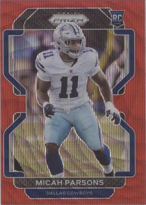 2021 Panini Prizm - Rookie Micah Parsons #382 Red Wave Prizm /149 (RC)