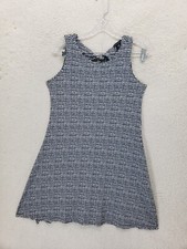 Mercer Madison Women Dress Medium Black Plaid Rayon Blend Sleeveless Casual Mini