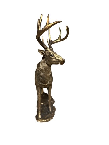 Large Stag Ornament Bronze Colour Resin Deer Gift LP72473 - Picture 3 of 5