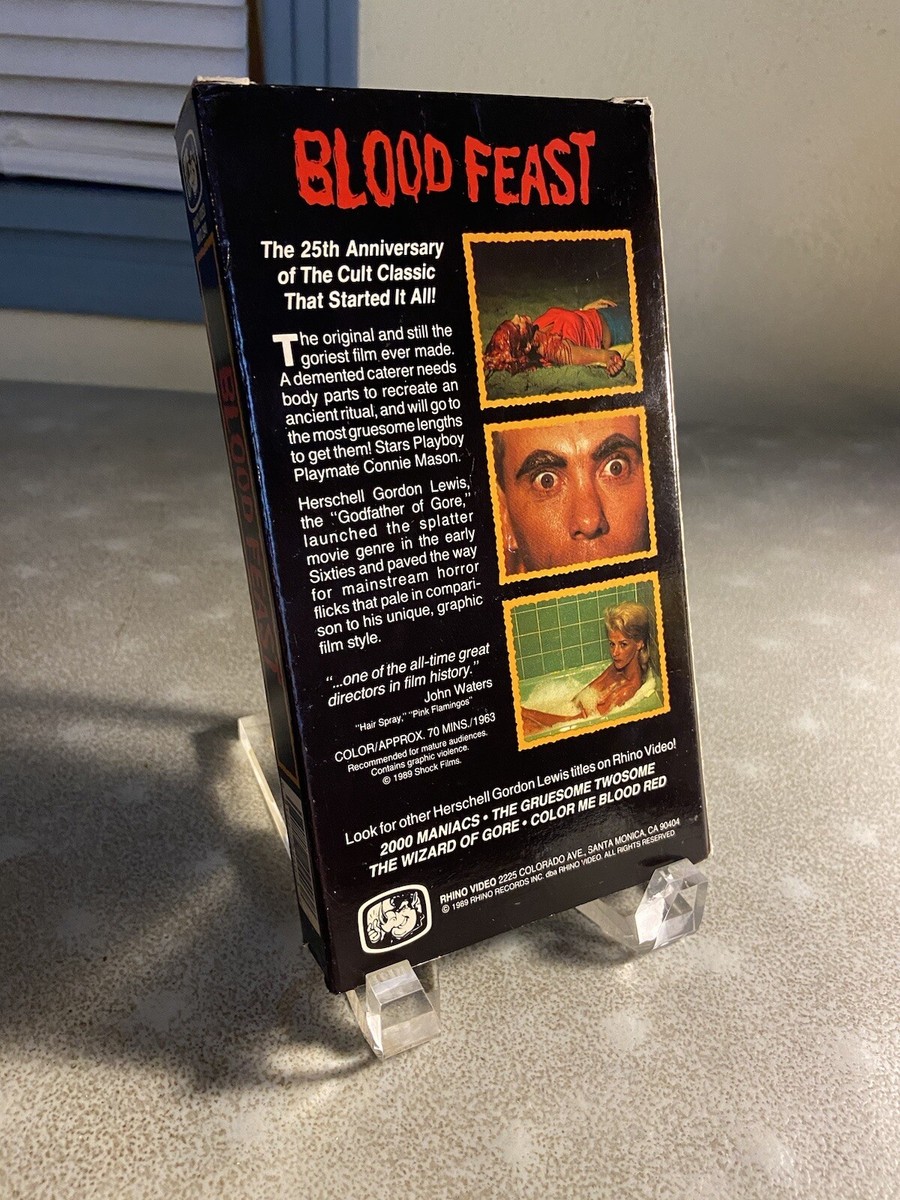 Mint Blood Feast VHS Rhino Video H.G. Lewis Herschell Gordon