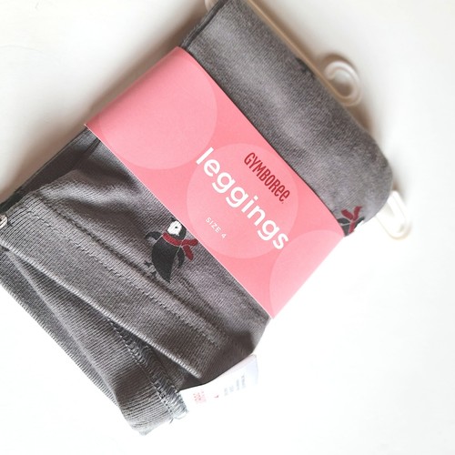 Gymboree sz 4 Penguin Chalet Gray Leggings NWT Vintage - Picture 2 of 2