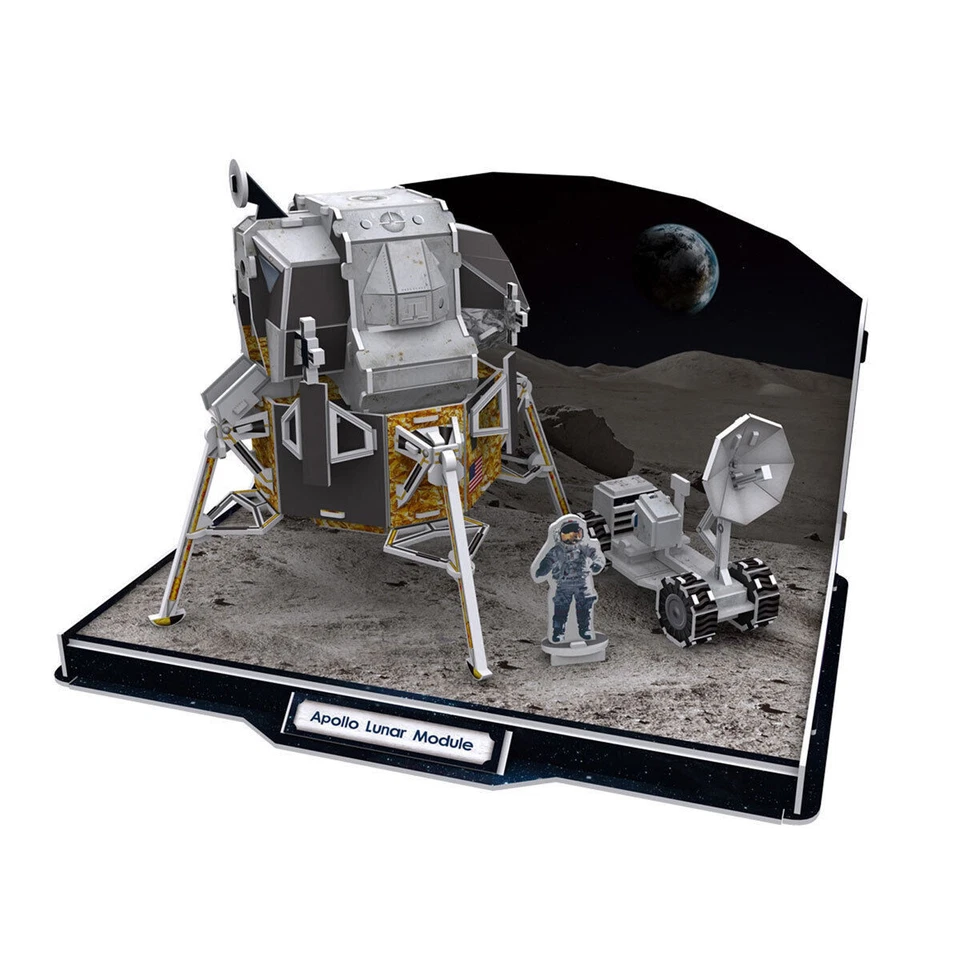 Cubic Fun Apollo 11 Lunar Module 3D Puzzle DIY Architecture Model Building Kit - Image 2 of 4