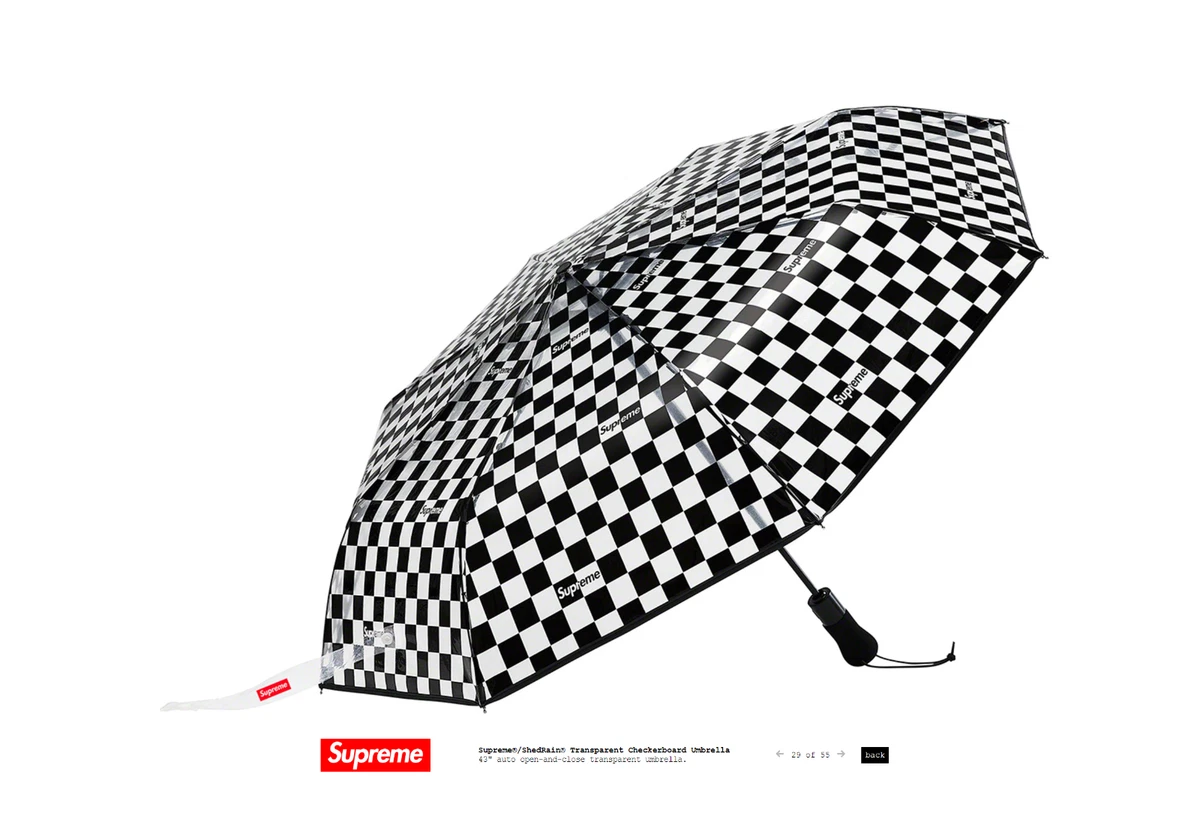 新品 Supreme Reflective Repeat Umbrella 傘 Supreme ShedRain Reflective Repeat Umbrella (FW16)