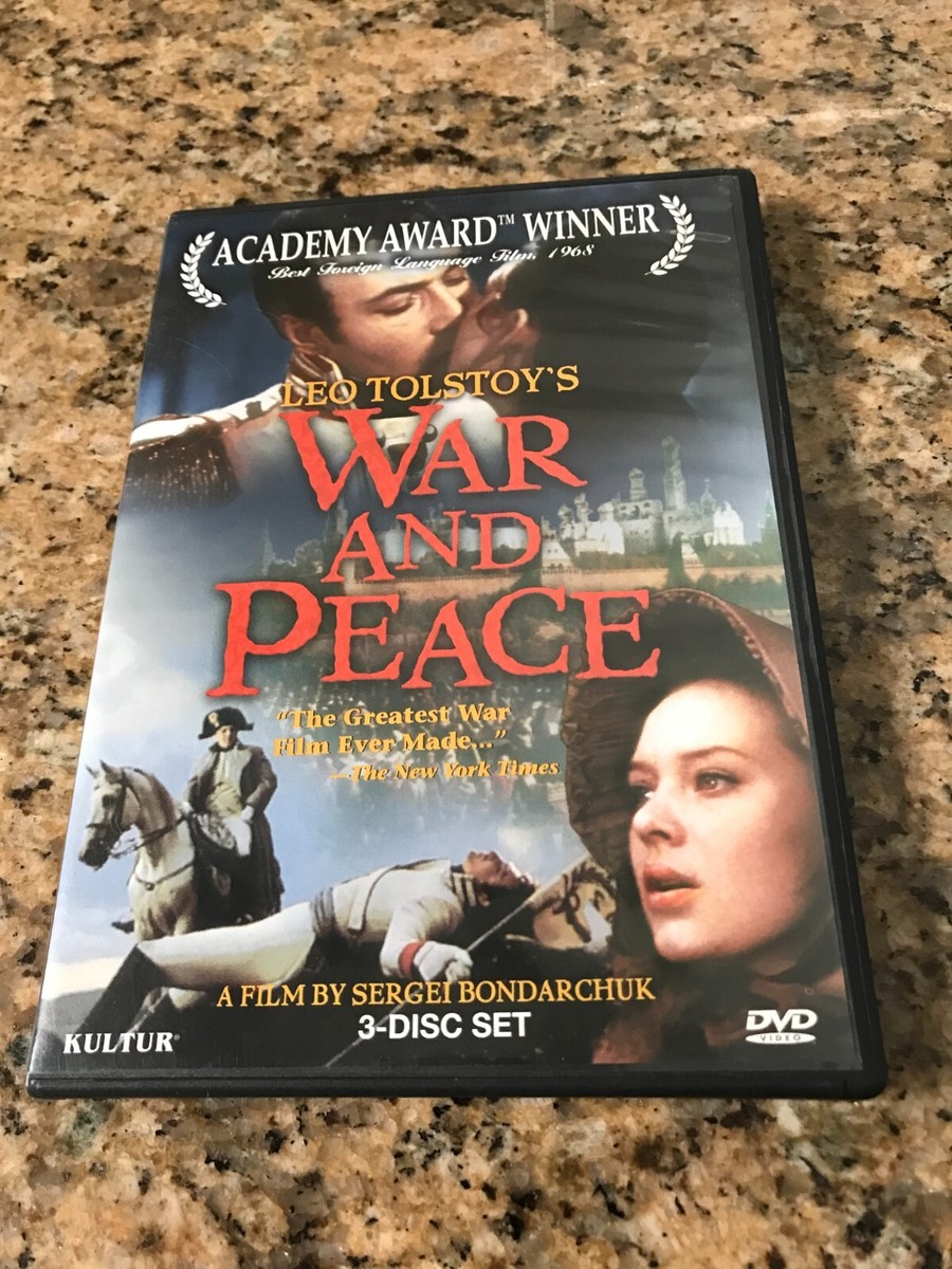 War and Peace (DVD 3 Disc Set) Used Like New. Rus, Subtitles