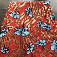 African fabric, Ankara fabric, Metallic gold flowers floral print fabric