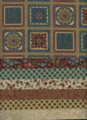 Card#1 Anthology Quilting Treasures Cranston JewelTones 12 pcs. Salesman Sample