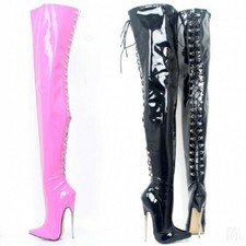 Custom-made Women's 18cm Heel Pointed Toe Over Knee High Boots Pole Dancing