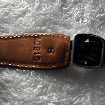Vintage 1996 Brighton Brown Embossed Leather Belt Sz S  display picture 1