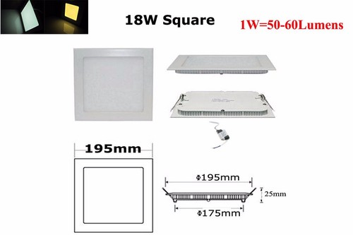 Dimmable Epistar Recessed LED Panel Light Ceiling Down Lights 9W 12W 15W 18W 21W - Picture 15 of 17
