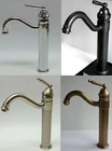 Vintage Style Chrome Polished Brushed Steel Bath Basin Sink Mono Bloc Mixer Tap