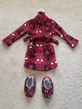 Marvel Spiderman Boys 3T Bath Robe and Slippers