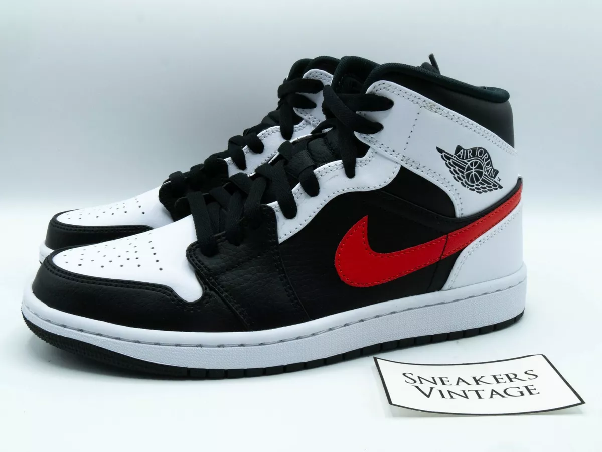 New Nike Air Jordan 1 Mid Black Chile Red White US 7 8 9 9.5 EU 40 11 42 43 RARE