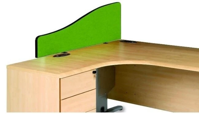 Wave Desk Mounted Privacy Fabric Office Screen Divider 800 1800mm
