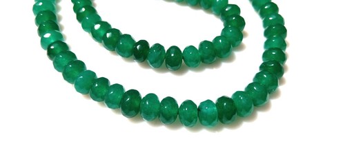 ONICE VERDE RONDELLE 6MM SFACCETTATO PIETRE PREZIOSE SFUSE PERLINE 14"INCH 1 FILO NATURALE - Foto 7 di 9