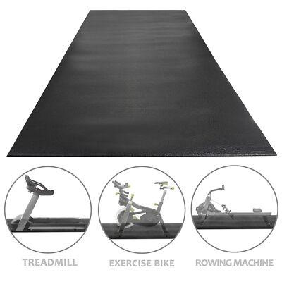 8 x 3FT Exercise Mat Gym Bike Treadmill Mat PVC Indoor Yoga Train High Density 
