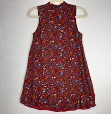 Lulu’s Dress Size Small Red Floral Mini Ruffle Hem Sleeveless Short Boho Lined