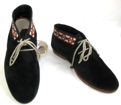 KOAH Chaussures lacet cuir daim bleu marine 39 TRES BON ETAT - Photo 1/4