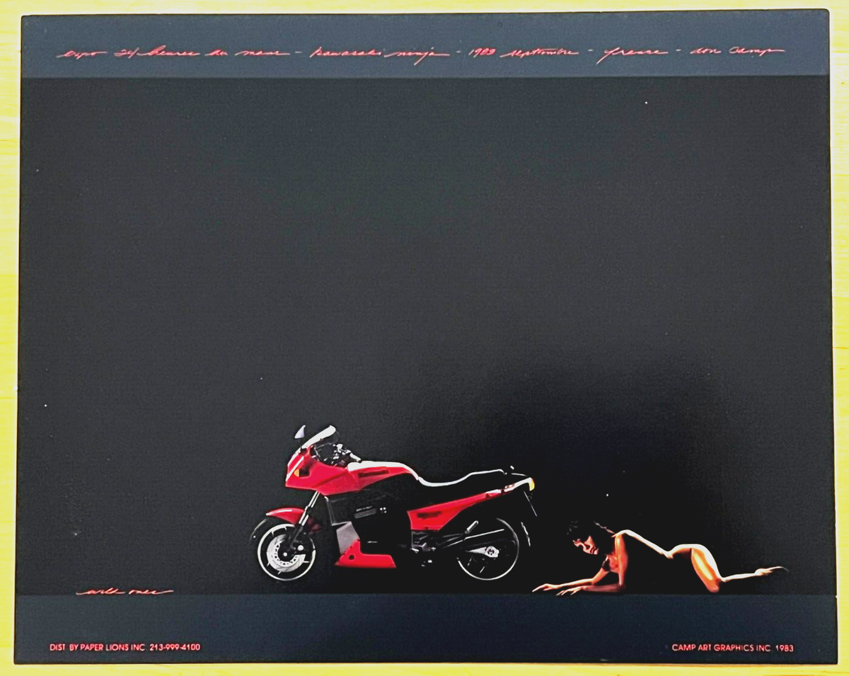 絵画　camp KAWASAKI NINJA - Camp Art Graphics 1983 - expo 24 heures du mans