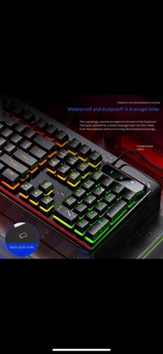 Gaming keyboard Black With Multi Colours. Mechanical Suspension Key Caps - Picture 8 of 10