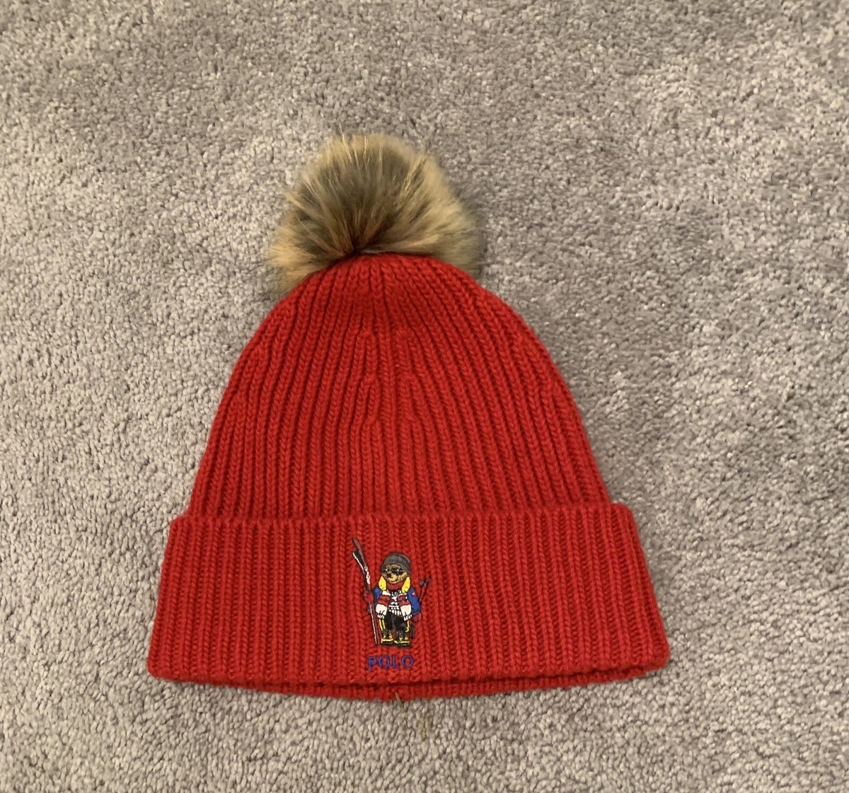NWT Polo Ralph Lauren PomPom Beanie s7-1464501_lifestyle?$rl_4x5_zoom$ main image 4