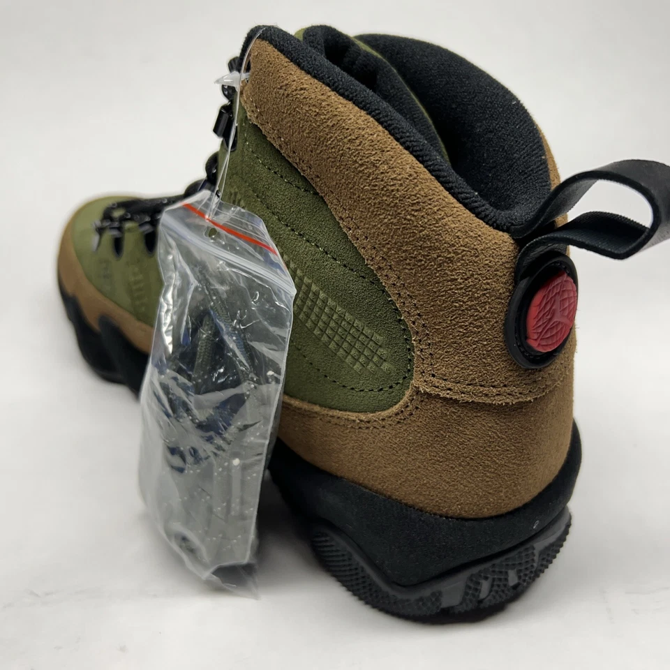 Nuevo Air Jordan 9 ix Retro talla 9.5 Oliva Negro Rojo Militar Marrón Senderismo DS OG Foto 4 de 4