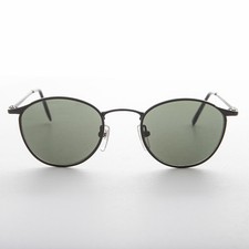 Black Round Schoolboy Classic Vintage Sunglass- Rory