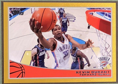 2009-10 Topps 211 KEVIN DURANT Thunder Gold Parallel /2009 Future HOF