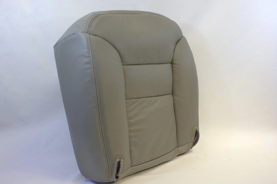 Chevy Silverado K1500 K2500 1995 96 97 99 parte inferior del conductor cubierta de asiento de cuero gris Foto 4 de 4