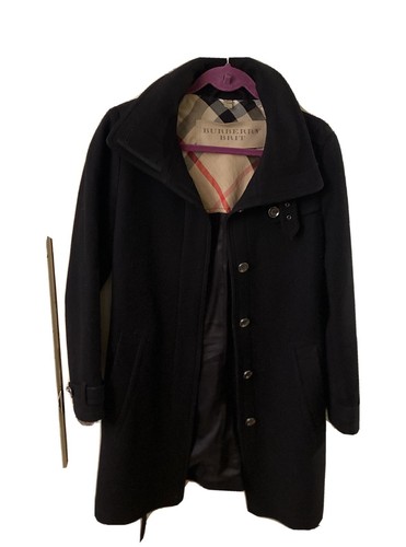 BURBERRY BRIT Black RUSHWORTH Belted Wool Cashmere