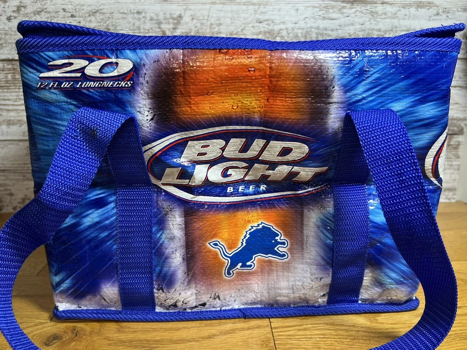 Vintage Bud Light Detroit Lions -Collapsible Insulated Cooler 2004 - Image 2 of 4
