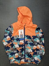 NWT Boys Eddie Bauer Kids Spring Jacket Size 7 Bright Orange Multicolor