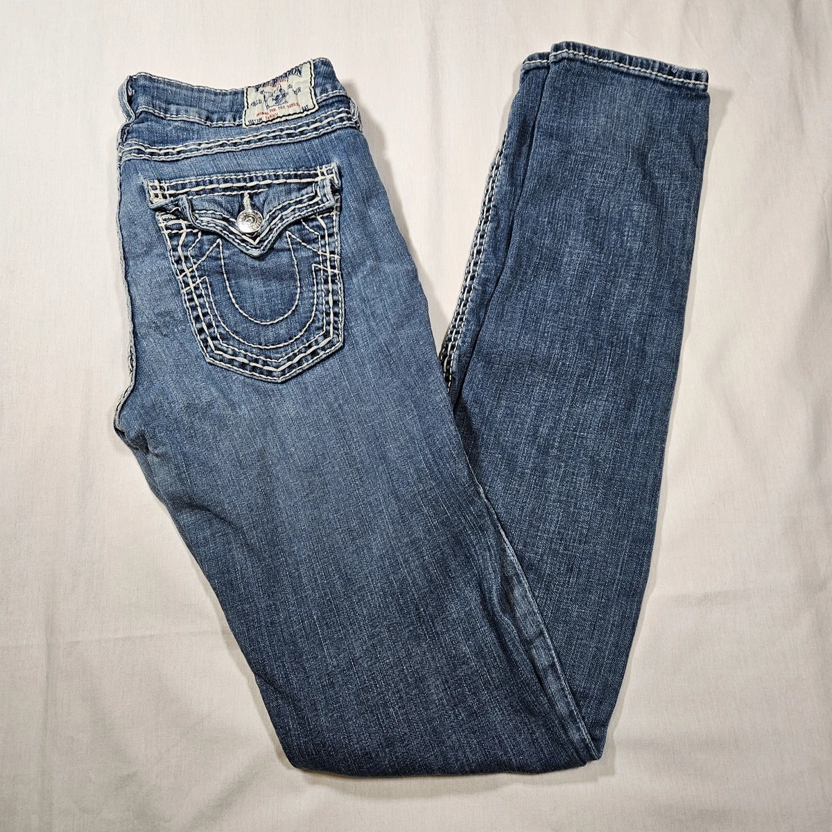 True Religion 33 in Inseam Low (6.5-8.5 in) Rise Jeans for Women