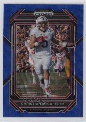 2023 Panini Prizm Draft Picks Blue Wave 222/249 Christian McCaffrey #17 1f3