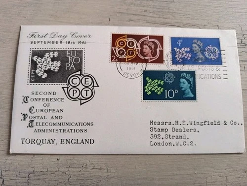 GB FDC FIRST DAY COVER 1961 EUROPEAN POSTAL & TELECOMMUNICATIONS CONFERENCE