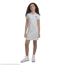 Converse Girls' Short Sleeve Polo Dress - Heather Cream XS *SEE DEAL!!!*