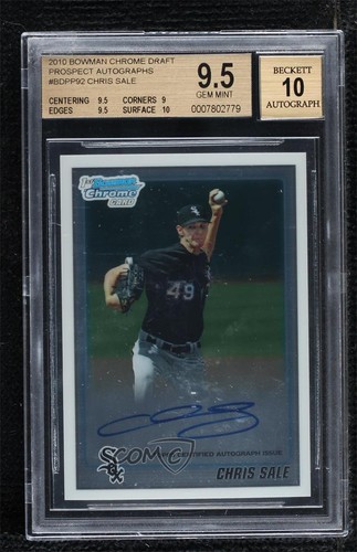 Chris Sale [Autograph] #BDPP92 2010 Bowman Chrome Draft Picks & Prospects card
